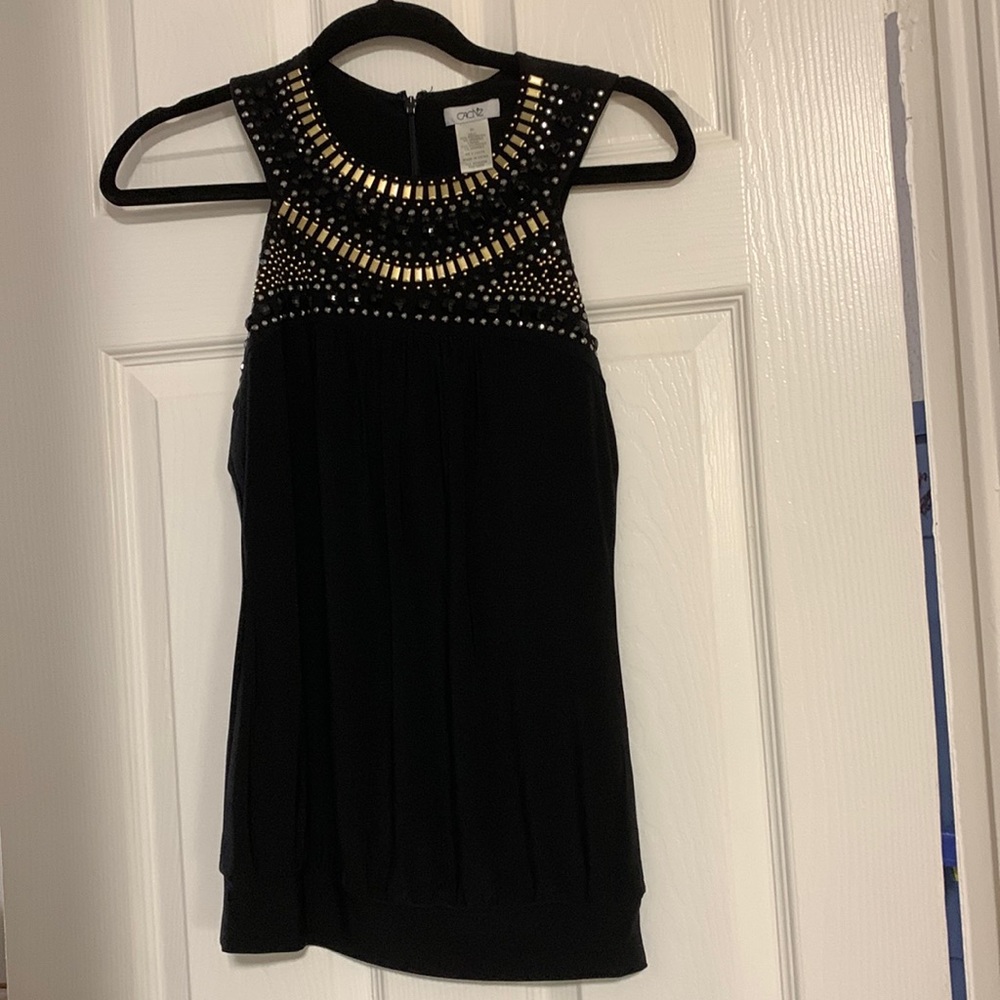 Cache Bling Beaded Sleeveless Top Size:XS